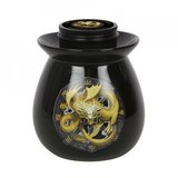 Set ceara parfumata de soia, wax melt si lampa aromaterapie Dragonul Imbolc - Anne Stokes